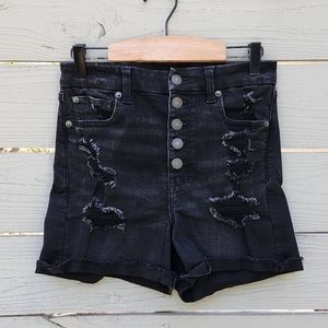American Eagle Curvy Hi Rise Shortie Button Fly